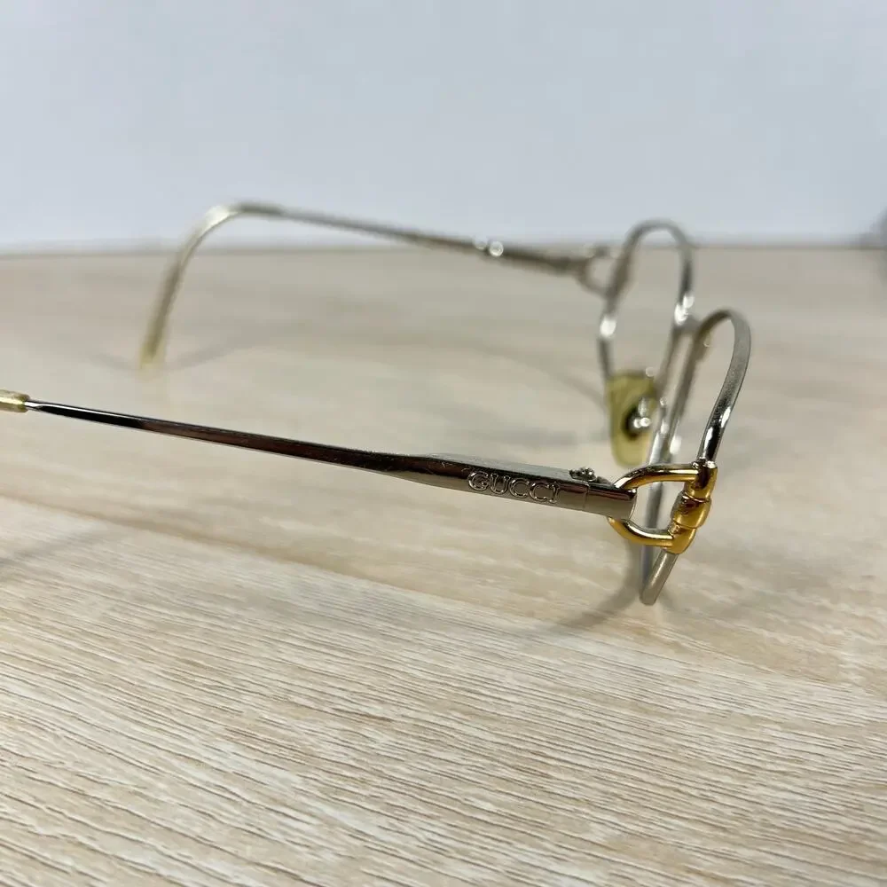Vintage Gucci GG2279 Z60 Eyeglasses Gold Silver Metal FRAMES ONLY 55-17-135